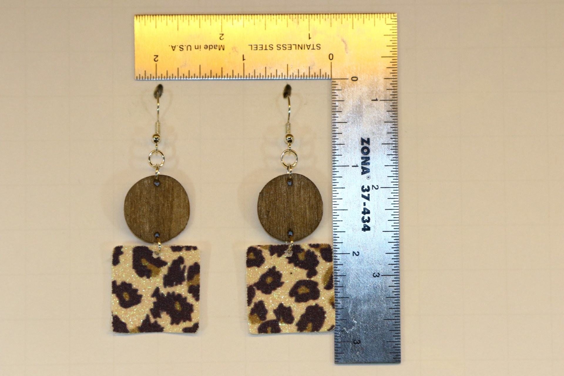 Wood and Print Earrings – Boho Jewelry for Casual & Festival Looks - Image 6