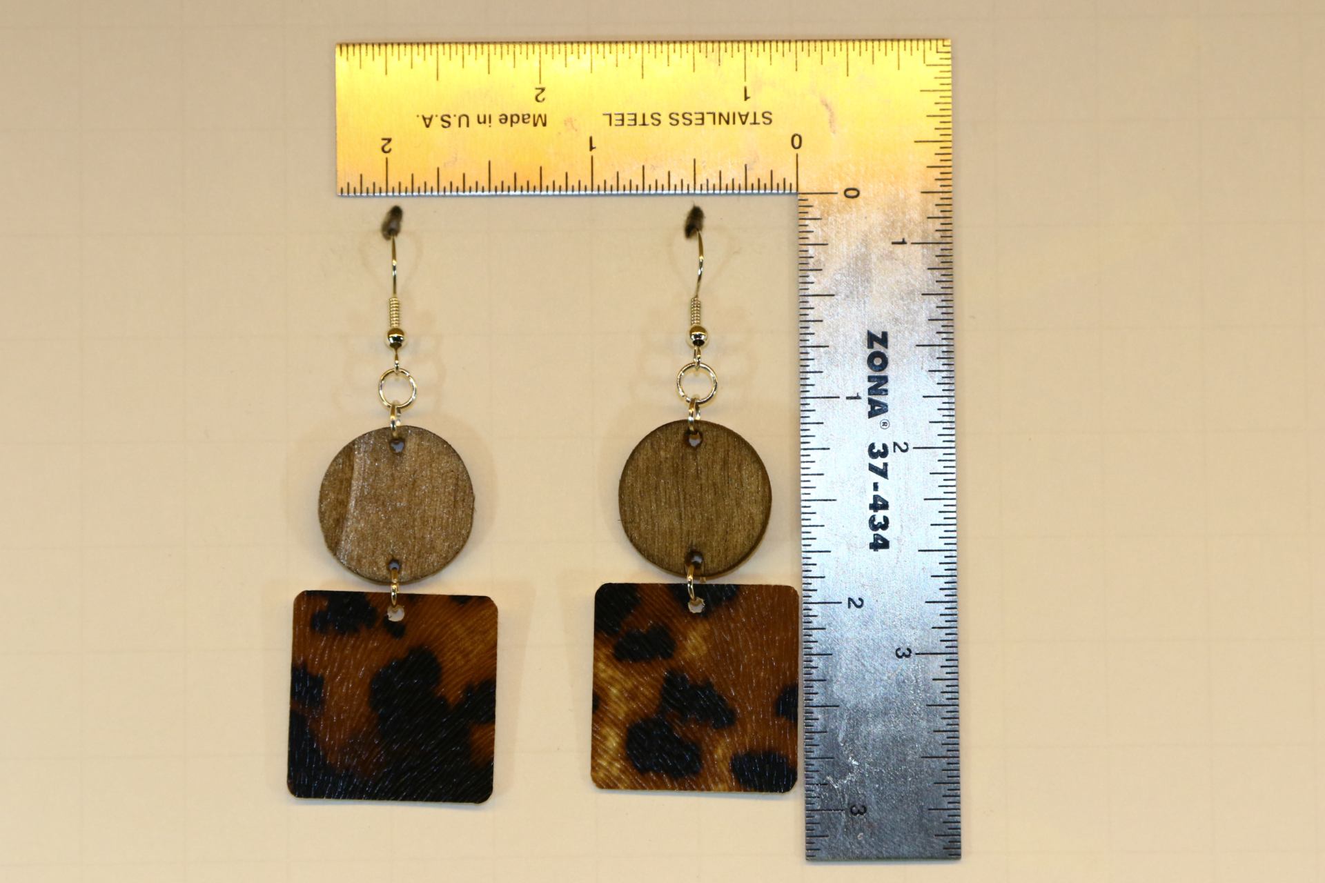 Wood and Print Earrings – Boho Jewelry for Casual & Festival Looks - Image 5