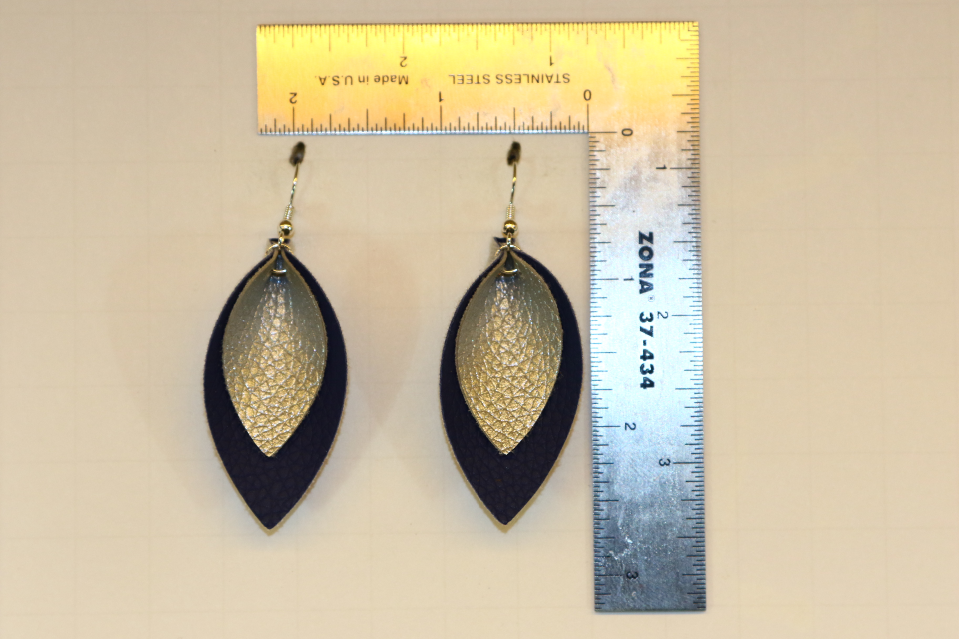 Elegant Dual Layer Teardrop earrings