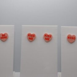 conversation heart stud earrings with sayings