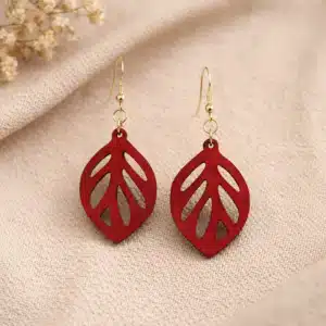Wood Leaf Earrings Nature Inspired Jewelry for Everyday Wear shop now