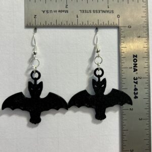 Bat earrings, spooky Halloween jewelry