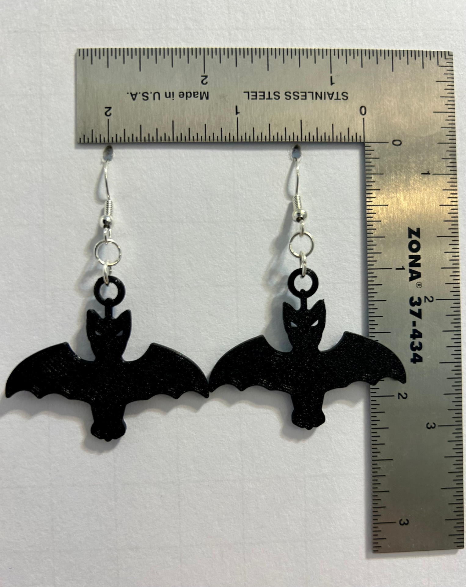 Bat earrings, spooky Halloween jewelry