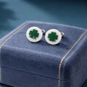 Clover Medallion Stud Earrings