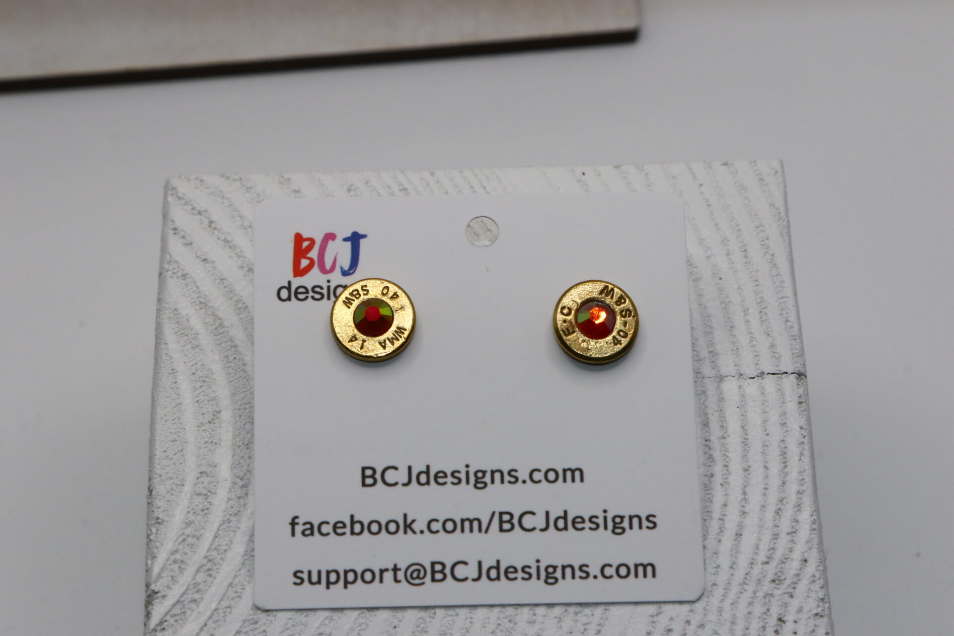 .40 Cal Bullet Slice Earrings - Image 2