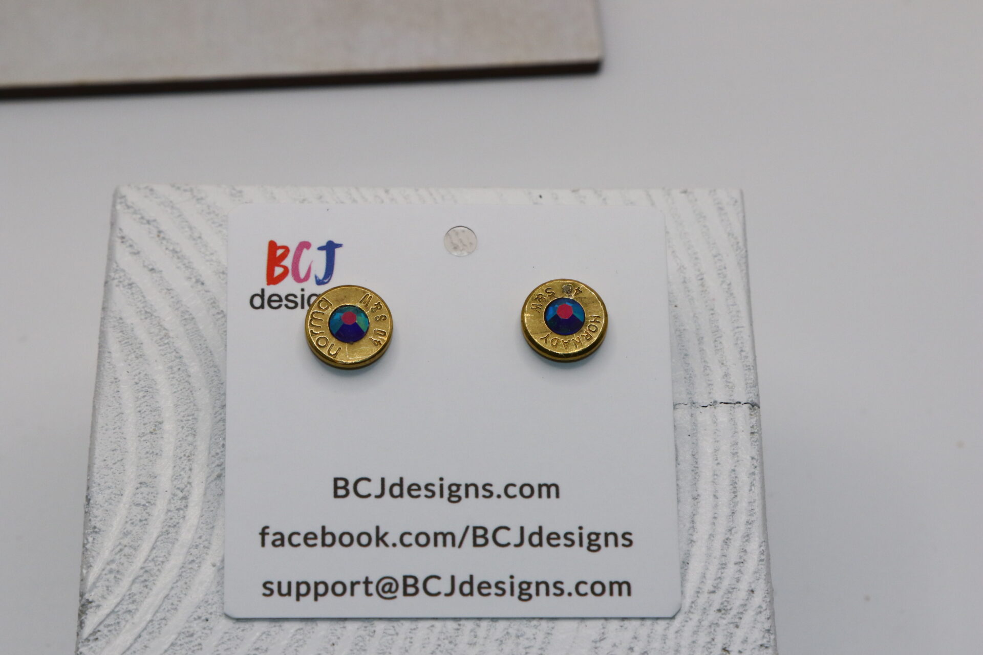 .40 Cal Bullet Slice Earrings - Image 4