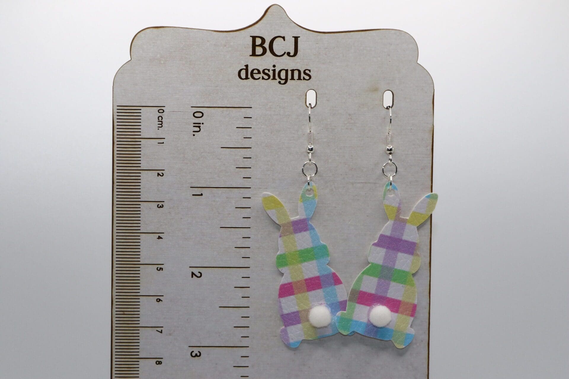 Faux Leather Bunny Earrings – Easter Fashion Accessory - Image 2