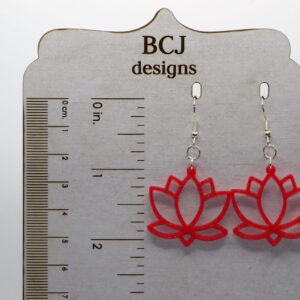 Lotus earrings with delicate flower shape and detailing.