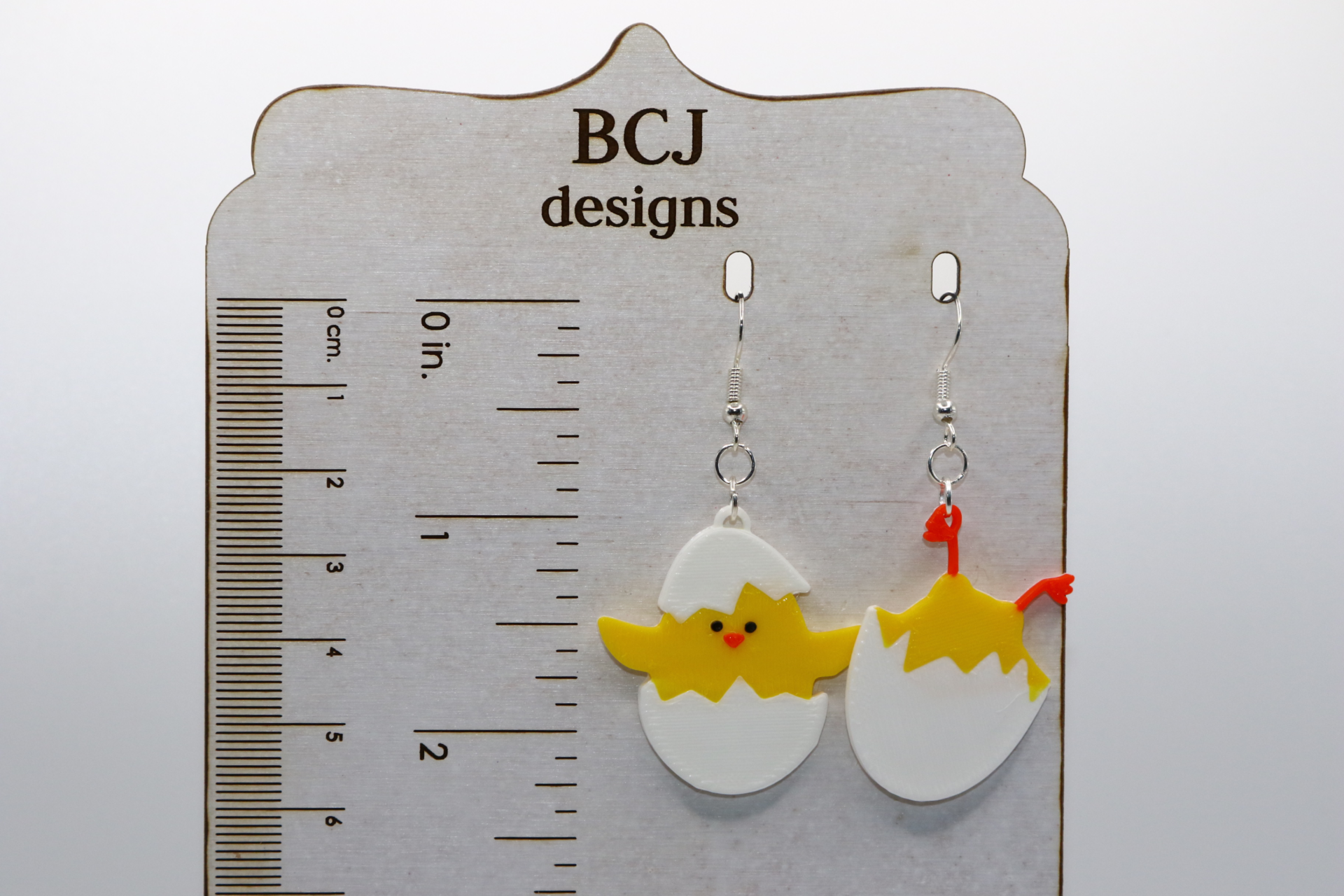Yellow chick earrings for Easter and springtime wear.