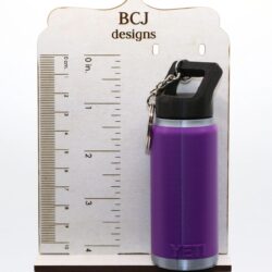 Yeti chapstick holder keychain with playful design