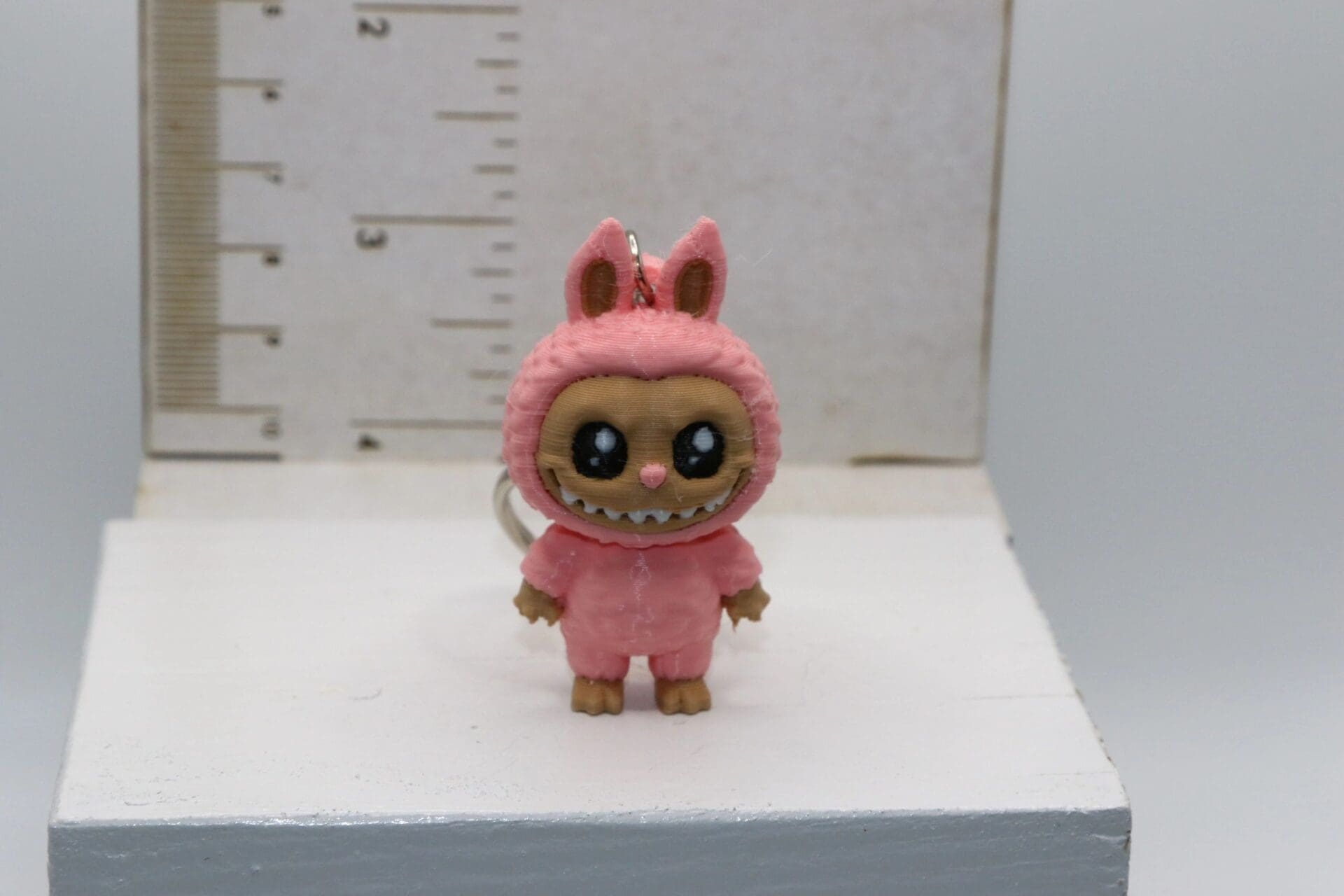 Labubu keychain with detailed character face