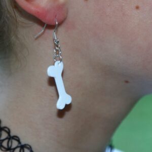 bone earring that looks like a bone