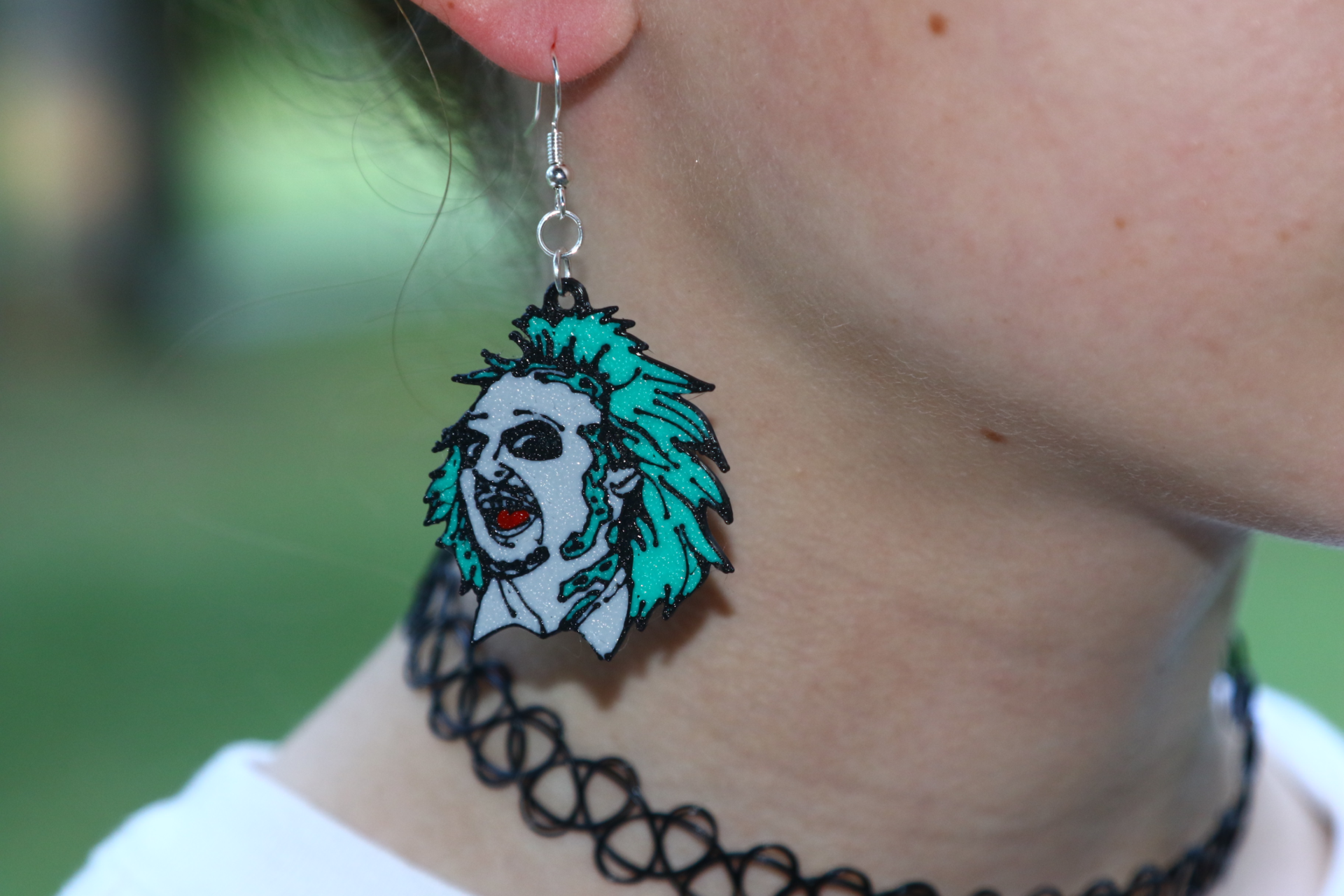 Beetlejuice Earrings – Tim Burton Inspired Jewelry for Fans & Halloween - Image 2
