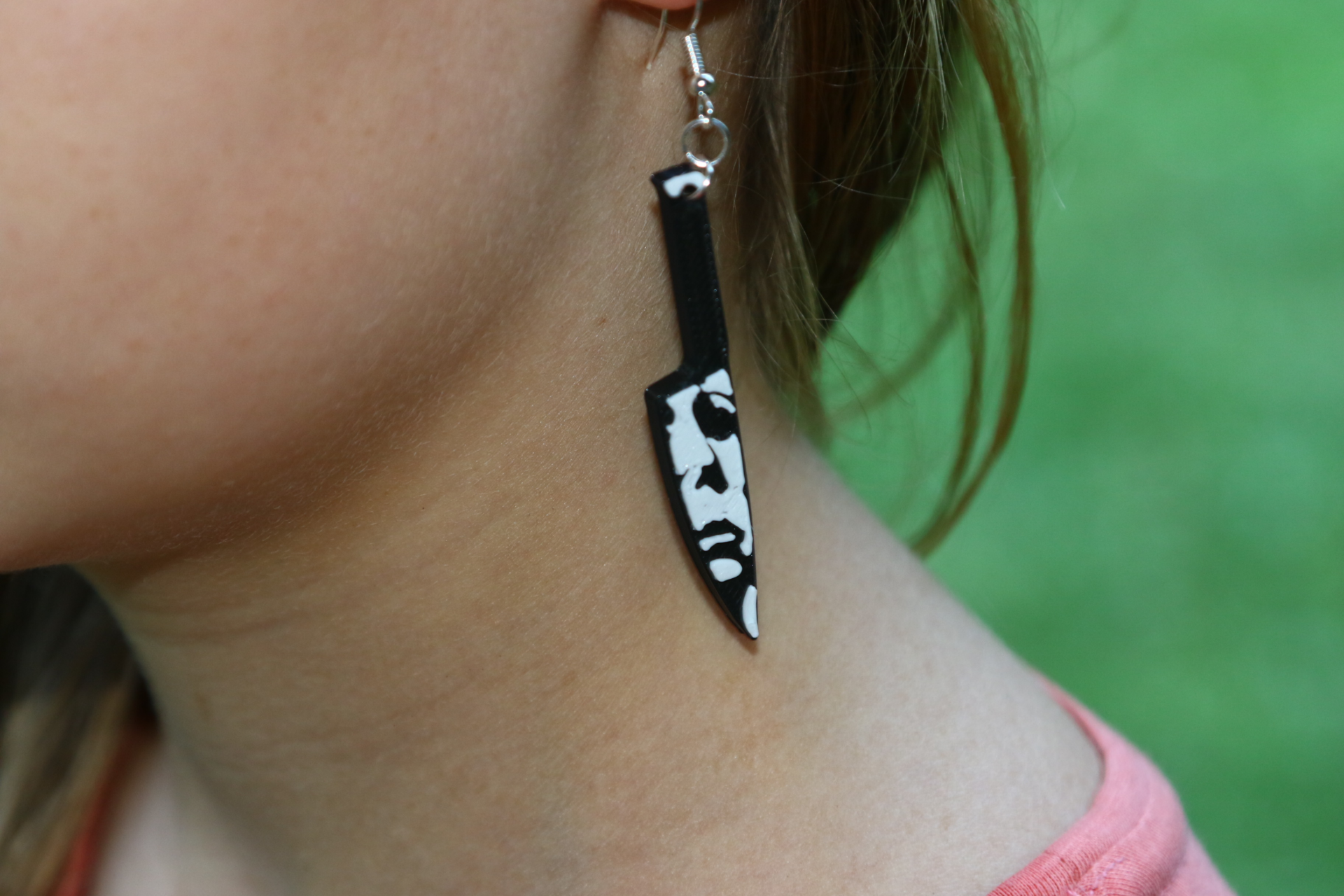Michael Myers knife earrings, slasher Halloween accessory