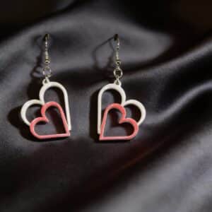 Dual Heart Earrings – Valentine’s Jewelry for Couples