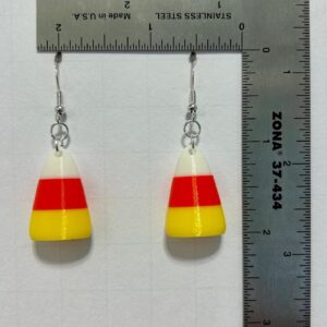 Candy corn dangler earrings, Halloween fall accessory