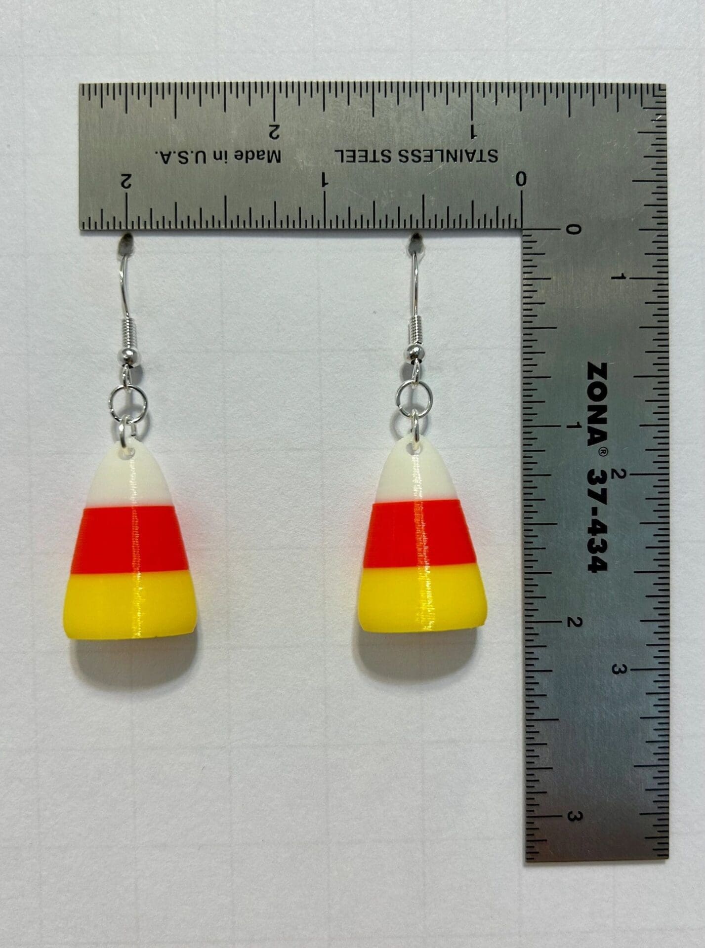 Candy corn dangler earrings, Halloween fall accessory
