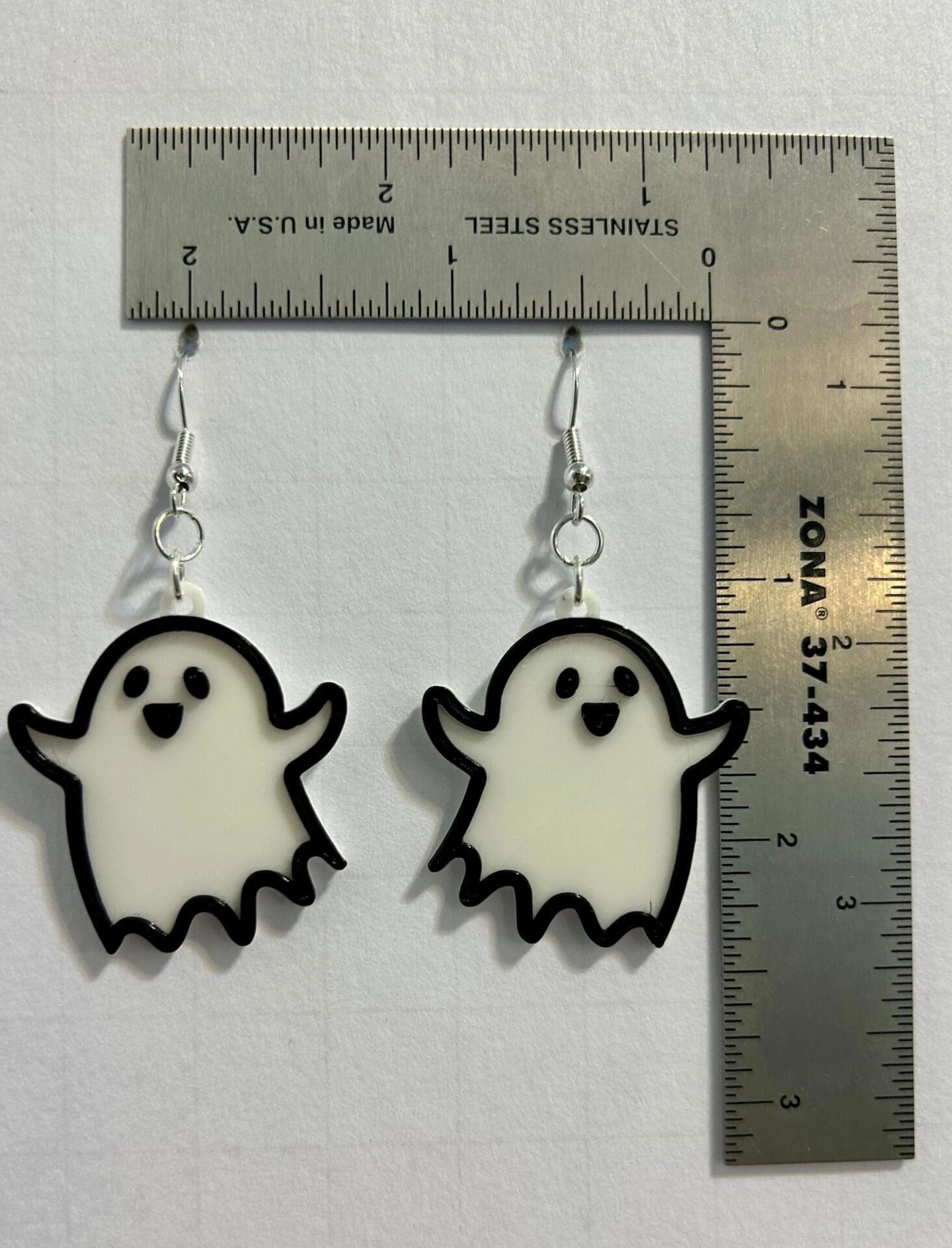 Cute ghost earrings, playful Halloween jewelry