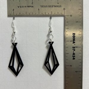 geometric diamond earrings
