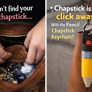 Pencil Chapstick Holder Keychain – Cute School Accessory