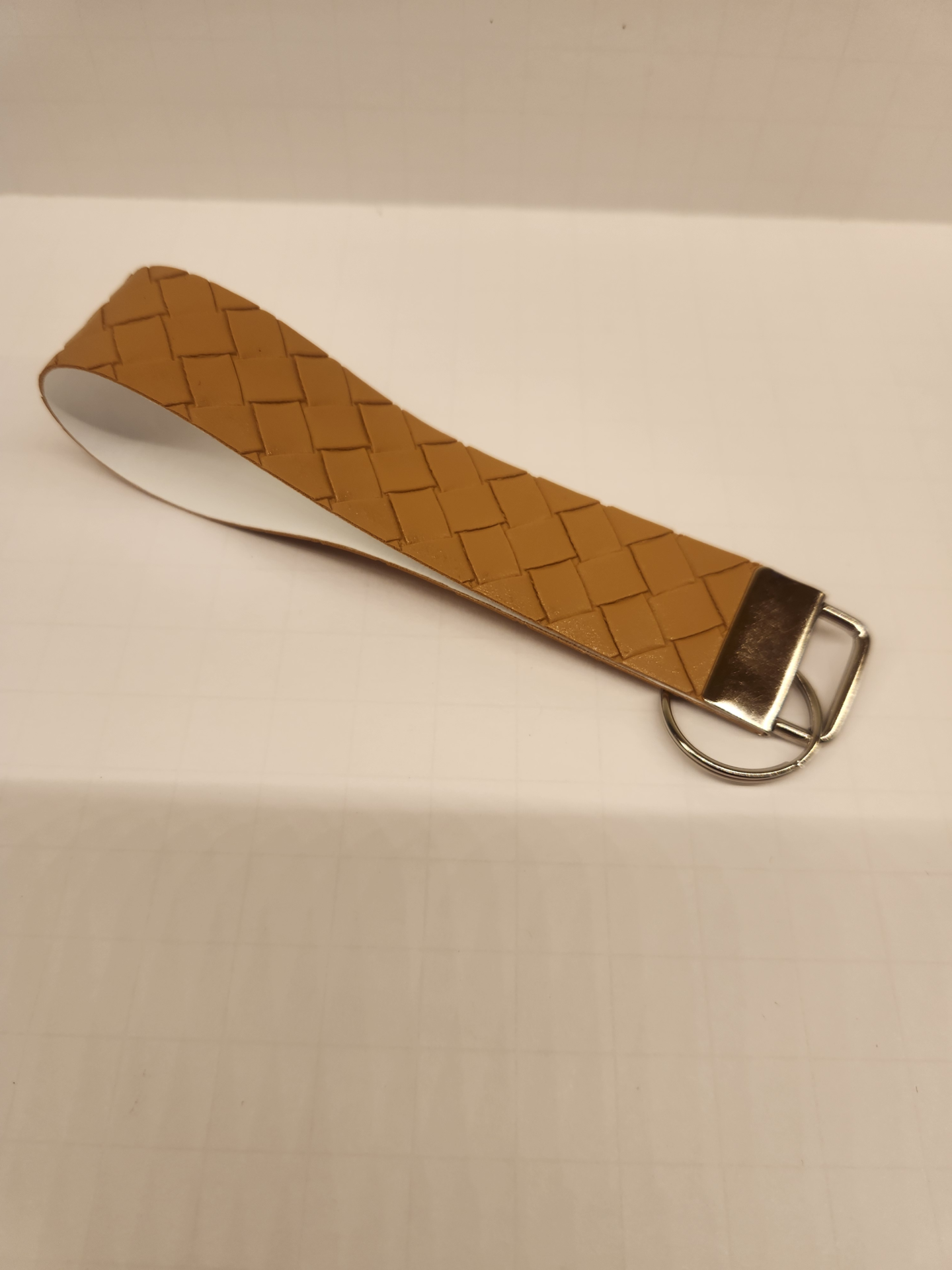 Faux Leather Texture Keychain Wristlet - Image 3