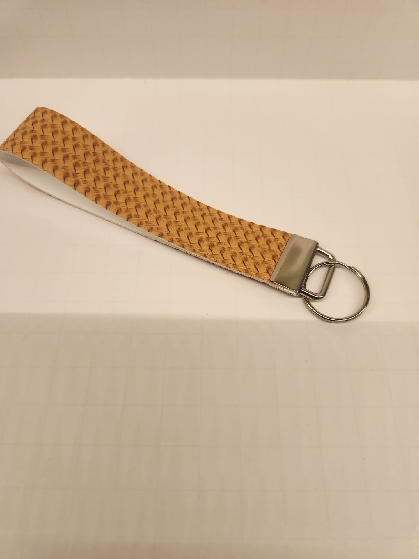 Faux Leather Texture Keychain Wristlet - Image 4