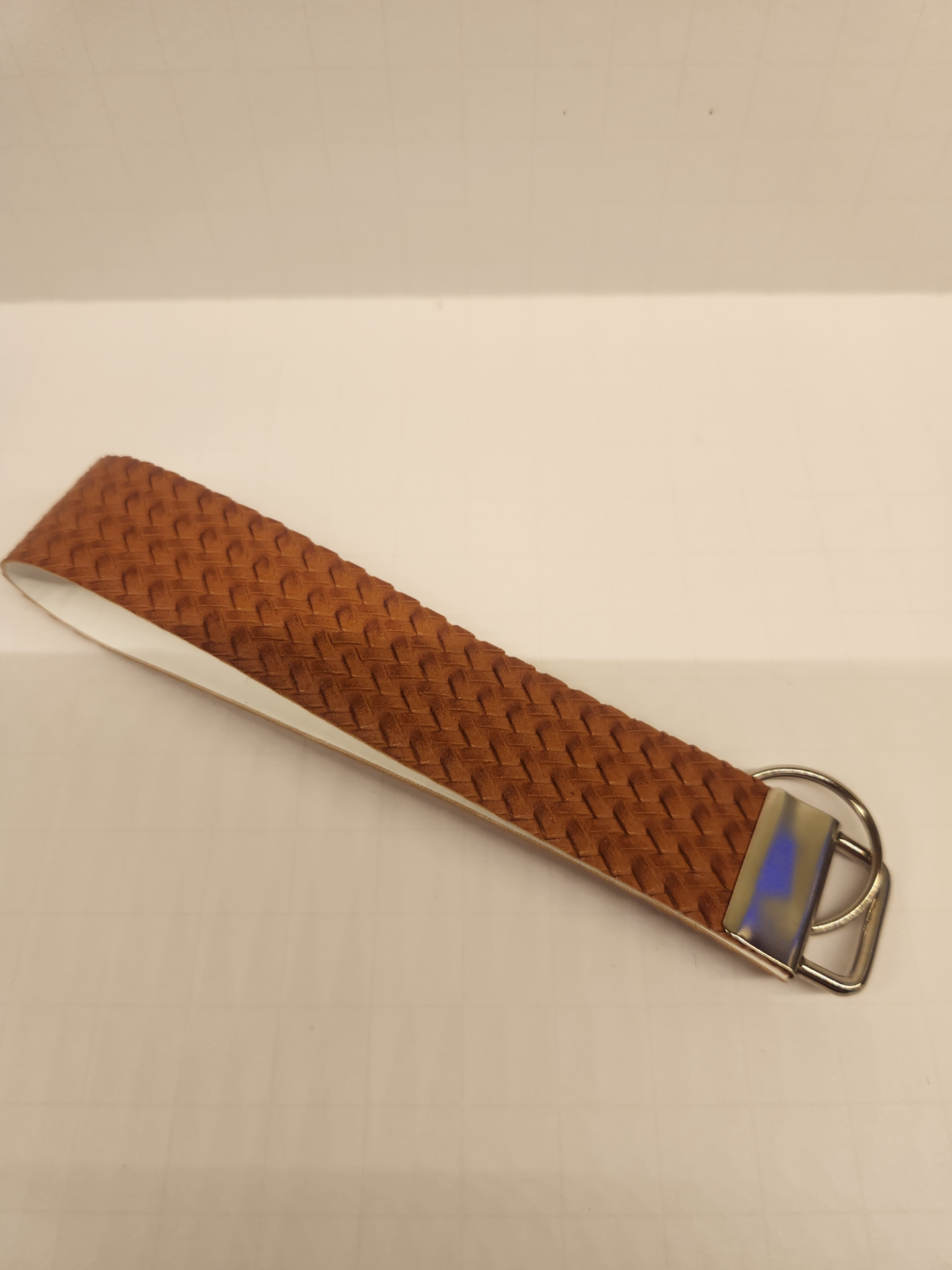 Faux Leather Texture Keychain Wristlet - Image 8