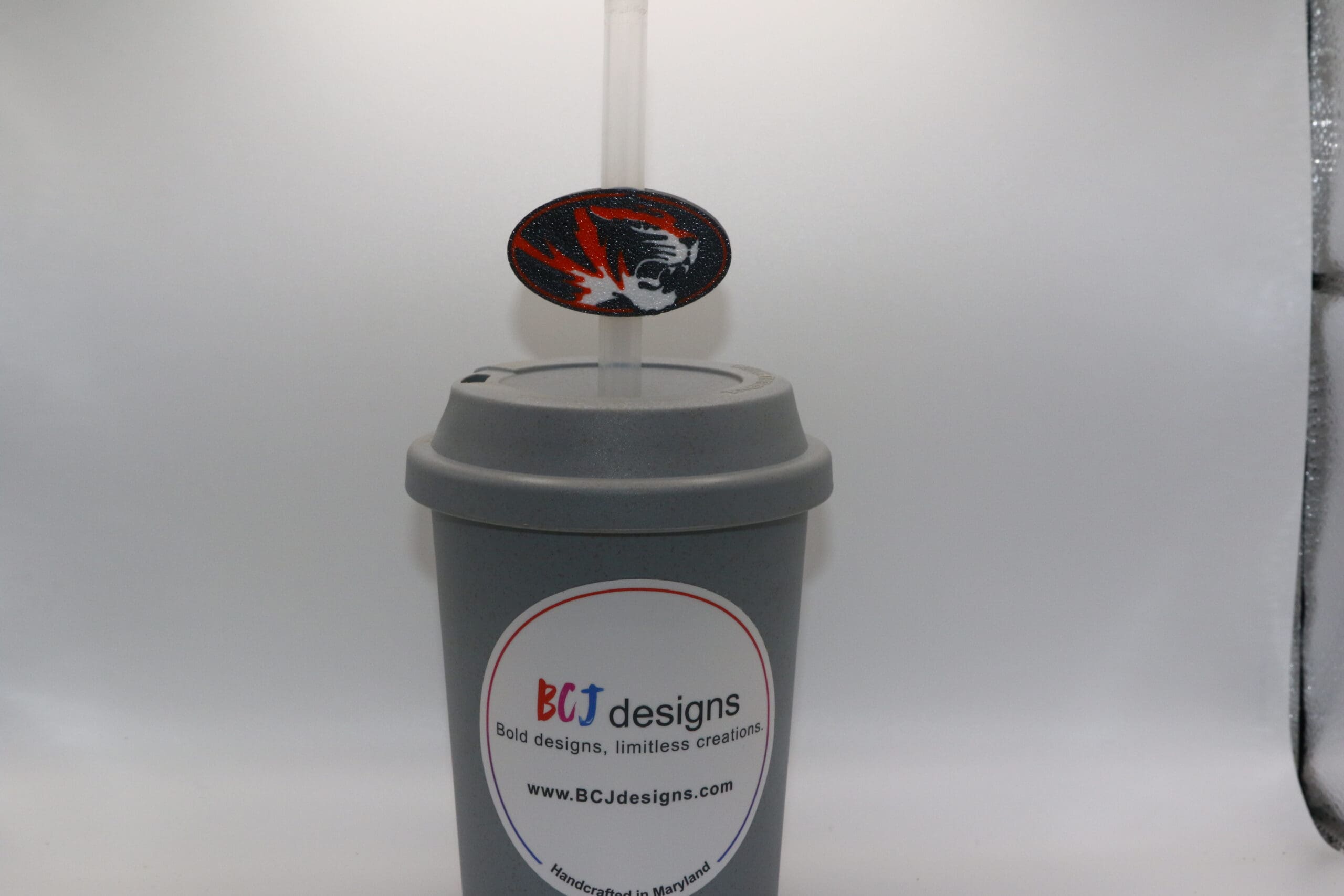 Rising Sun Tigers Straw Topper – School Spirit Drink Accessory - Image 2