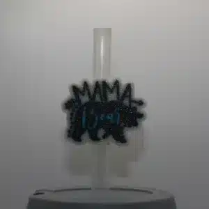 Celebrate motherhood with the Mama Bear Straw Topper — cute, durable, and perfect for reusable cups.