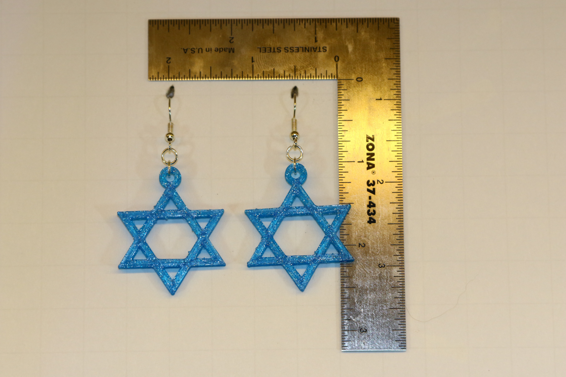 Star of David Earrings – Elegant Hanukkah Jewelry - Image 2