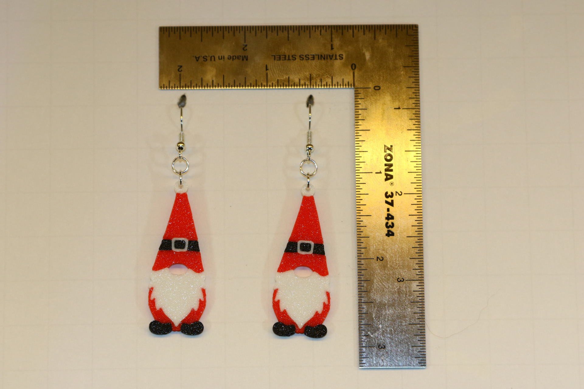 Santa Gnome Earrings – Whimsical Christmas Accessory - Image 2