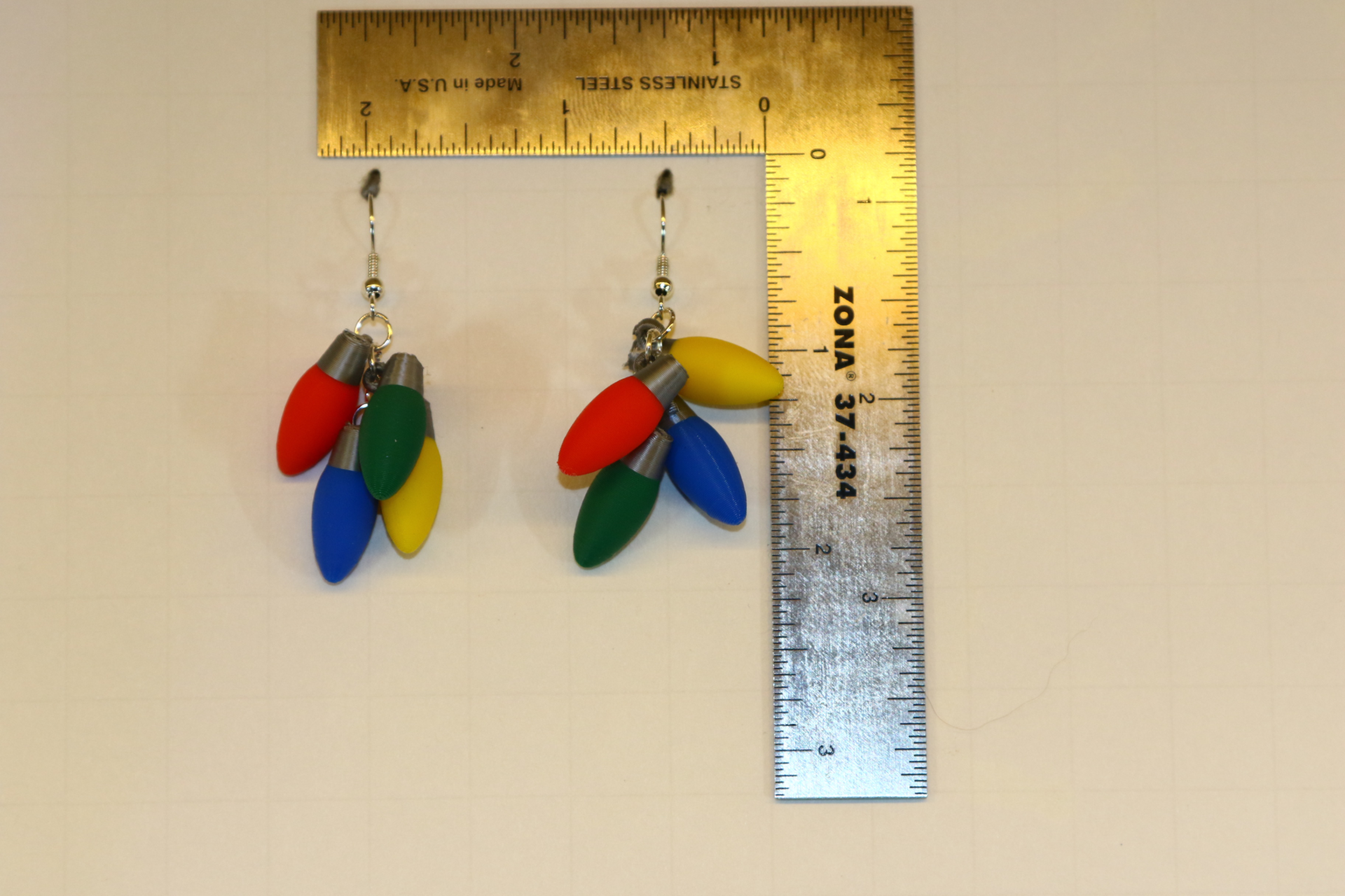 Colorful Light Bulb Earrings – Fun Christmas Jewelry for Holiday Outfits - Image 2