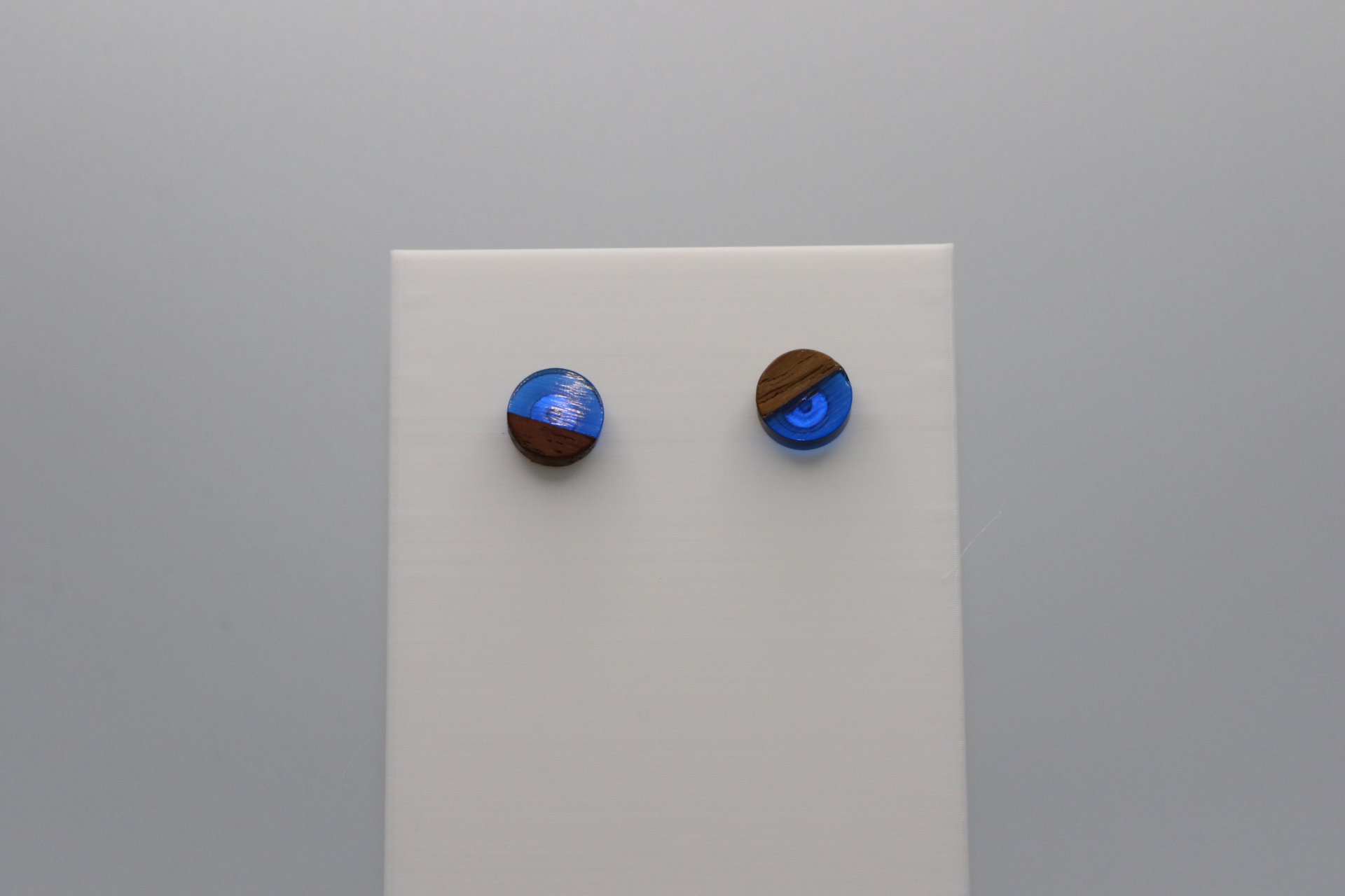 Resin and Walnut Earrings - Image 2