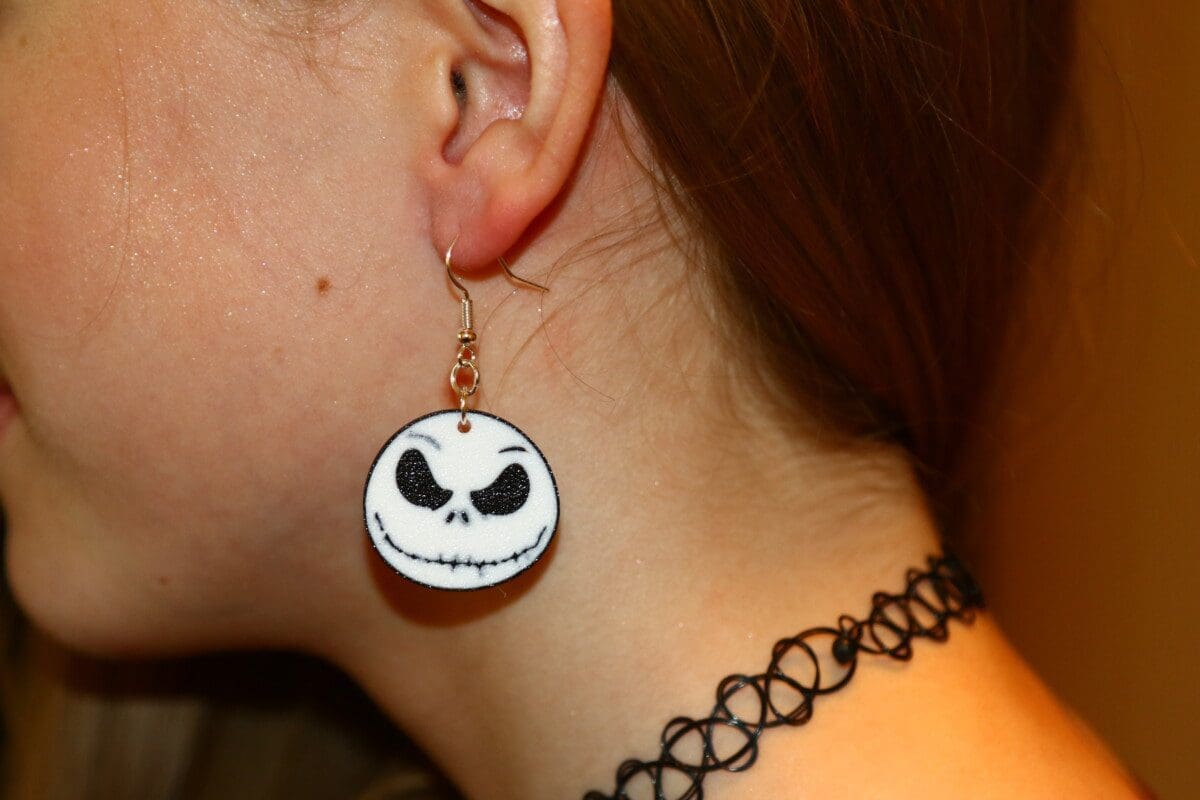 Jack Skellington earrings, Halloween collectible accessory