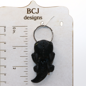 Night Fury dragon keychain in black finish