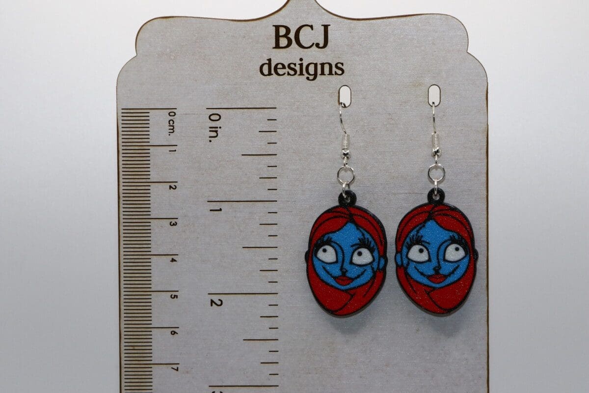 Jack and Sally Combo – Earrings, Keychains, Straw Topper - Image 4