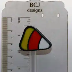 candy corn straw topper yellow orange white triangle