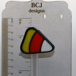candy corn straw topper yellow orange white triangle