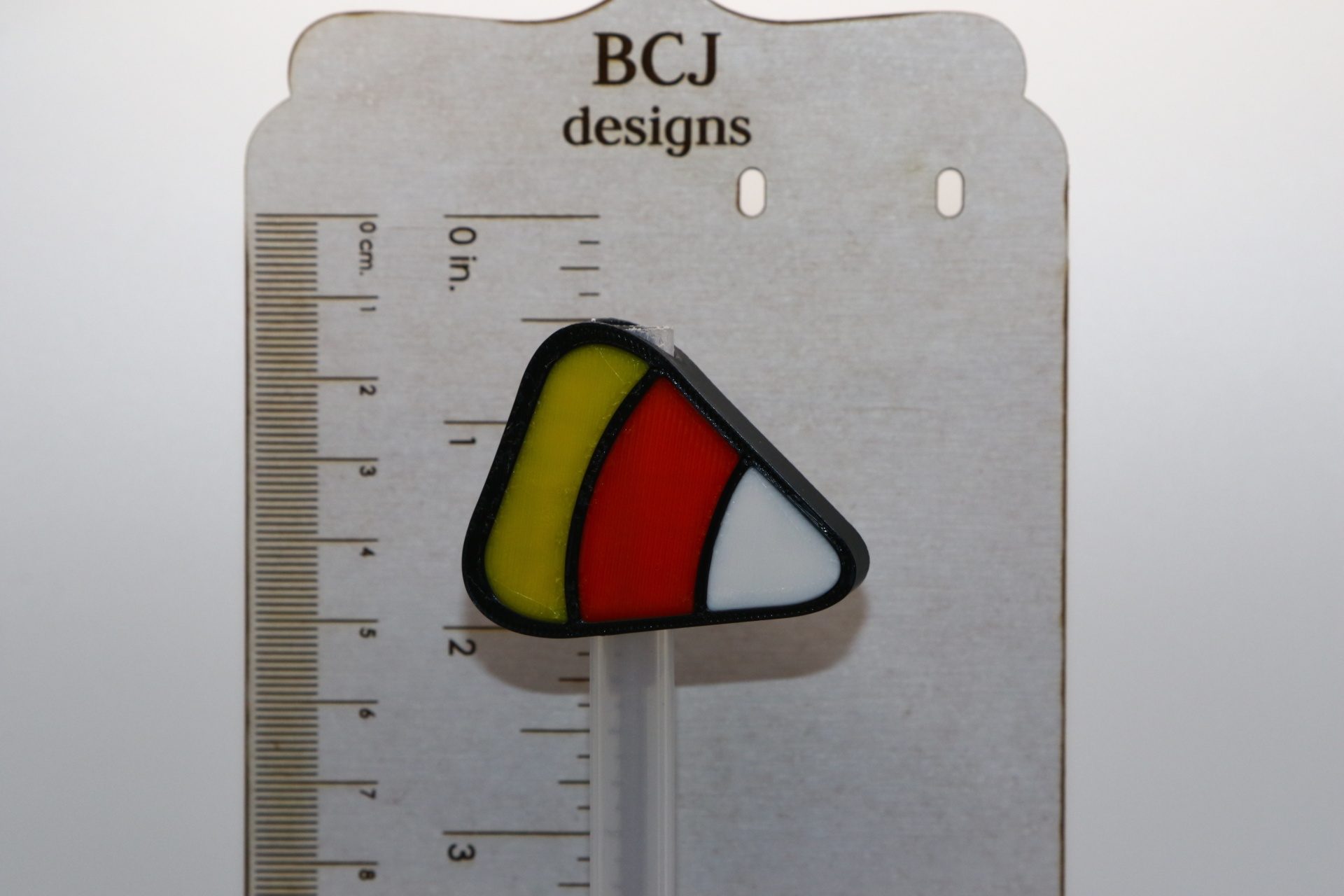 candy corn straw topper yellow orange white triangle
