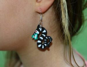 Sandworm earrings, spooky Halloween-themed jewelry, quirky pop culture accessory Earring Combo