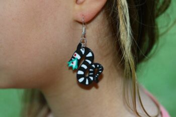 Sandworm earrings, spooky Halloween-themed jewelry, quirky pop culture accessory Earring Combo