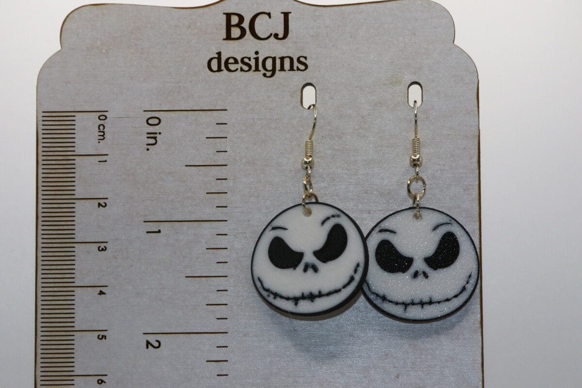 Jack and Sally Combo – Earrings, Keychains, Straw Topper - Image 2
