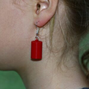 Can-Shaped Cranberry Relish Earrings