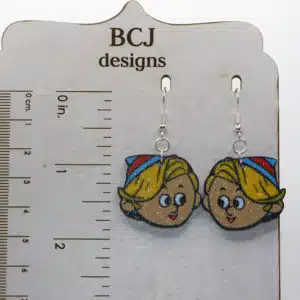 hermey earrings inspired by the 1964 Rudolph the Red-Nosed Reindeer TV special