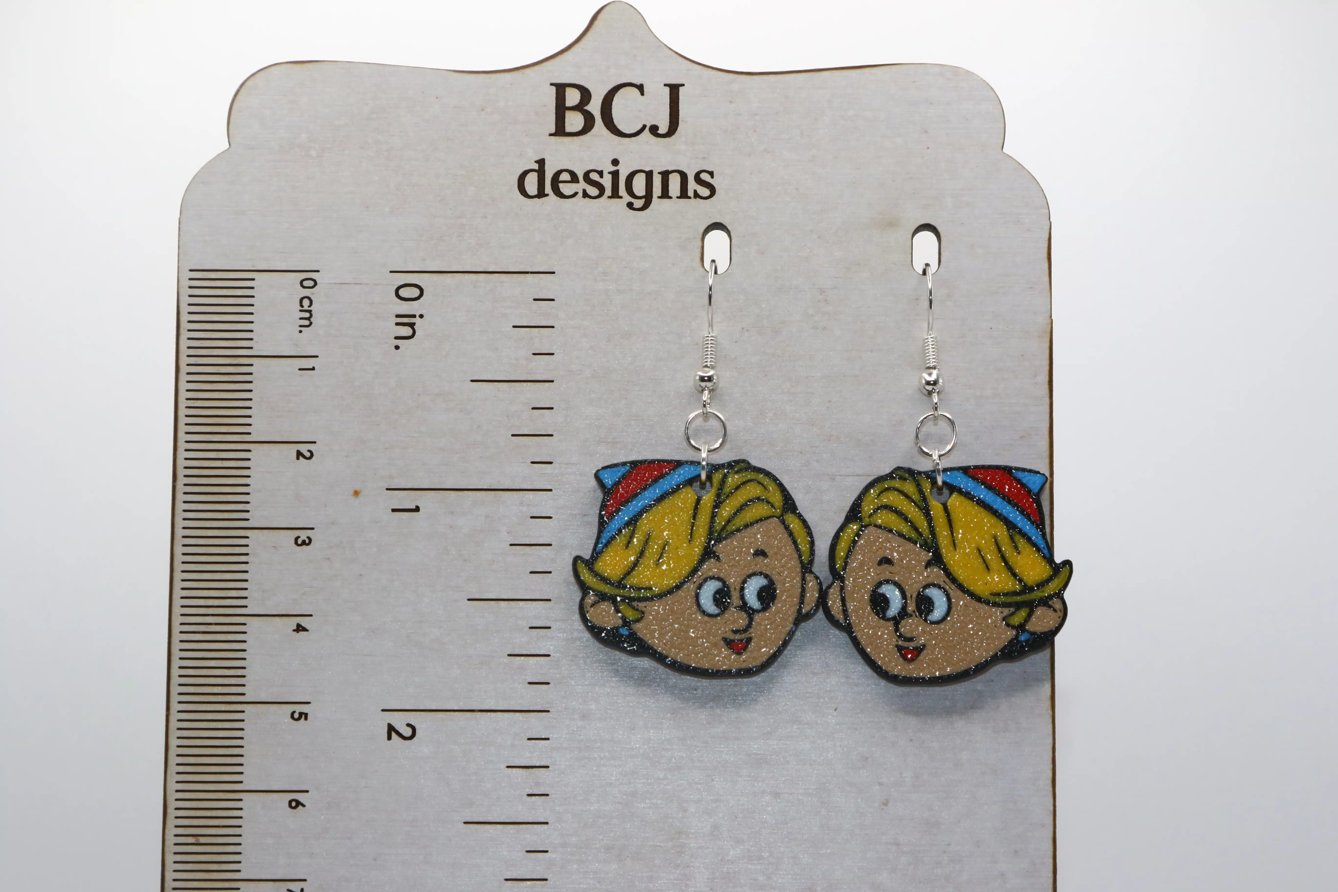 hermey earrings inspired by the 1964 Rudolph the Red-Nosed Reindeer TV special