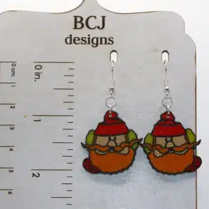 yukon cornelius earrings inspired by the 1964 Rudolph TV special