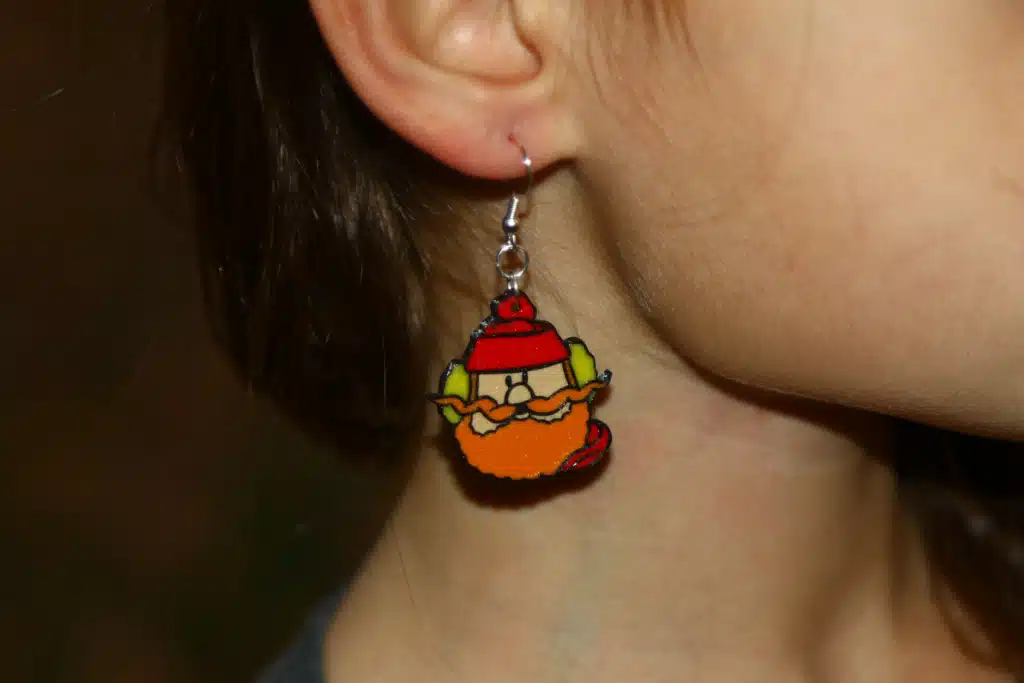 yukon cornelius earrings inspired by the 1964 Rudolph TV special