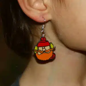 yukon cornelius earrings inspired by the 1964 Rudolph TV special