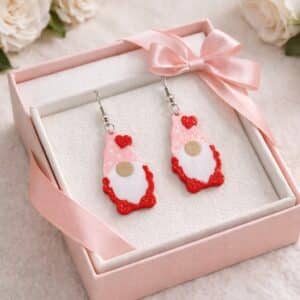 Adorable Valentine Gnome Earrings – Playful Love Jewelry 1