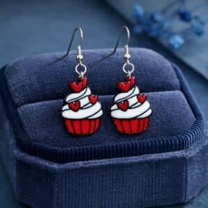 Valentine Cupcake Earrings – Sweet Festive Jewelry (1)
